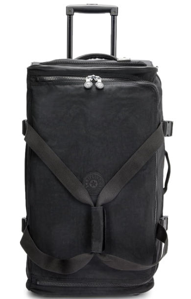 Kipling Teagan M Bolsa de Viaje Mediana con Ruedas, Vertical, Black Noir (Negro)