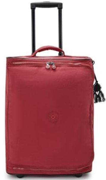 Kipling Teagan C, Bolsa de Viaje con Ruedas Tamaño Cabina Extra Pequeña, Rojo (Funky Red)