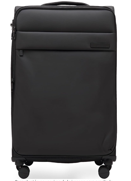 PACO MARTINEZ Maleta de Viaje Unisex, Maleta Grande V Air Expandible con Candado TSA, Capacidad 99-116 litros, Color Negro - 52x80x32-37 Centímetros