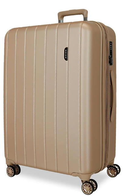 Movom Wood Maleta grande Beige 52x75x33 cms Rígida ABS Cierre TSA 109L 4,9Kgs