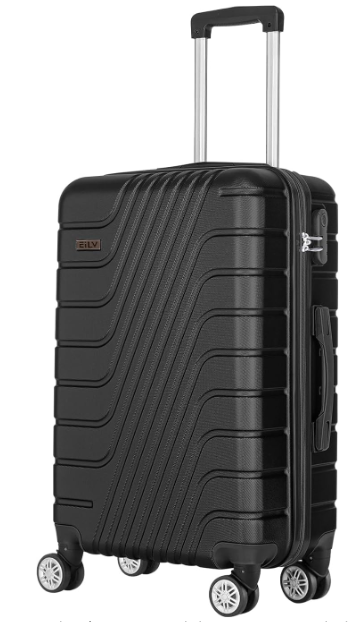ARTREE Maletas de Viaje Medianas,Maleta de ABS 66x45x28cm,Trolley Rígido Ligero Maletas de Viaje con 4 Ruedas Dobles Giratorias 360º y Candado TSA,Maleta de Viaje Rígidaa Giratoria-Negro
