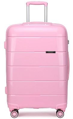 Kono Moda 28" Maletas de Viaje rígido, Maletas Grandes de Viaje Ligera de 4 Ruedas giratorias, Cerradura TSA, Cremallera YKK, Estuche de Carrito de Negocios, Rosa
