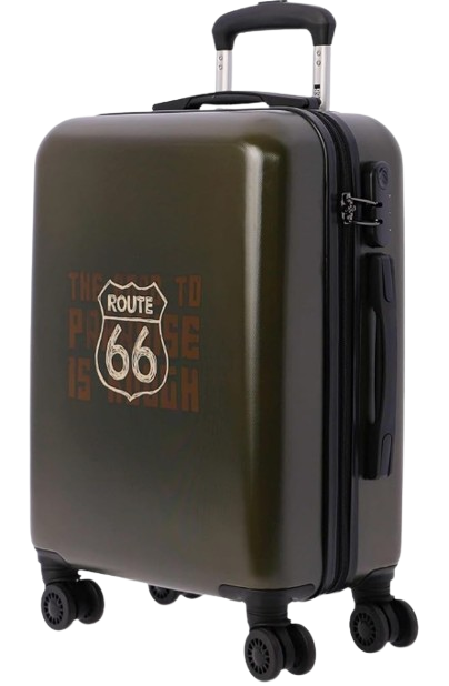 Route 66 - Maletas de Viaje Cabina - Maleta Cabina - Maletas de Viaje - Maleta de Cabina  Trolley Equipaje para Avion Resistente con 4 Ruedas de 360º y candado