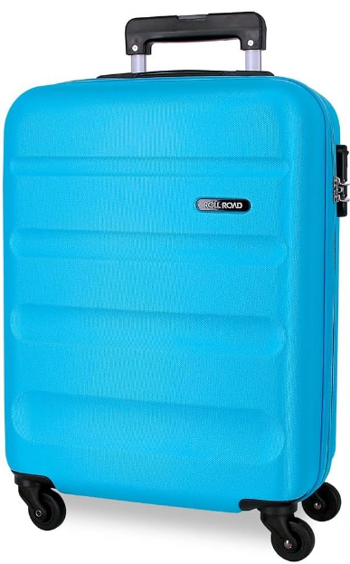 Roll Road Flex Maleta de Cabina Azul 38x55x20 cms Rígida ABS Cierre combinación 35L 2,5Kgs 4 Ruedas Equipaje de Mano
