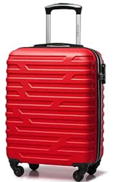 WITTCHEN Maleta de Viaje Equipaje de Mano Maleta de Cabina Maleta de ABS con 4 Ruedas giratorias Cerradura de combinación Asa telescópica A-Line II Line Tamaño S Rojo
