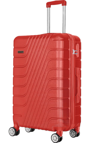 ARTREE Maletas de Viaje Grandes，Maleta de ABS 75 x 50 x 32 cm，Trolley Rígido Ligero Maletas de Viaje con 4 Ruedas Dobles Giratorias 360º y Candado TSA,Maleta Grande-Rojo
