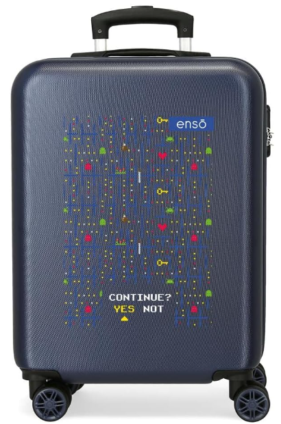 Enso Gamer Maleta de cabina Azul 38x55x20 cms Rígida ABS Cierre de combinación lateral 34 2 kgs 4 Ruedas dobles Equipaje de Mano
