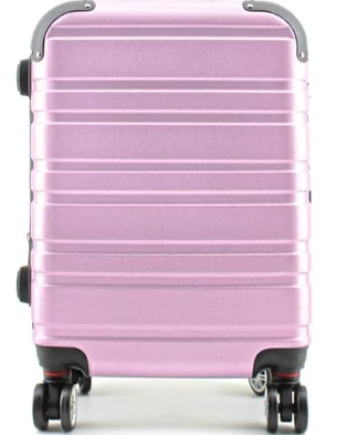 MODELISA - Maleta De Equipaje Avión Polipropileno 4 Ruedas Giratoria Cierre Cremallera con Candado Combinación Asa Telescópica 20'' 55X35X23cm, 45L, 2.8kg (S, Rosa)