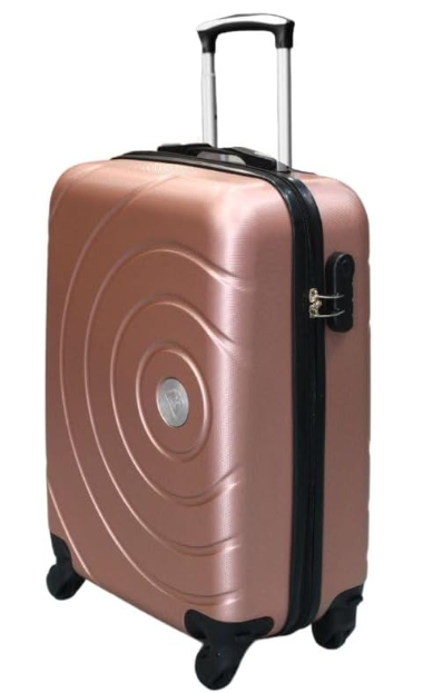 Max Star Maleta de Cabina 55x40x20cm, Rígida, Ruedas Gitaroria 360º, Ligera, Impermeable, Seguridad Numérica, Maleta de Viaje, Resistente, (Rosa Pálido)