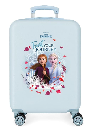 Disney Frozen Trust your journey Maleta de cabina Azul 37x55x20 cms Rígida ABS Cierre combinación 32L 2,5Kgs 4 ruedas dobles Equipaje de Mano
