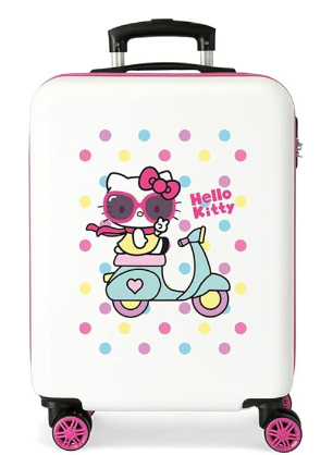 Hello Kitty, Girl Gang Maleta De Cabina Rígida 55cm Niñas, Blanco (White), 38x55x20 Cms
