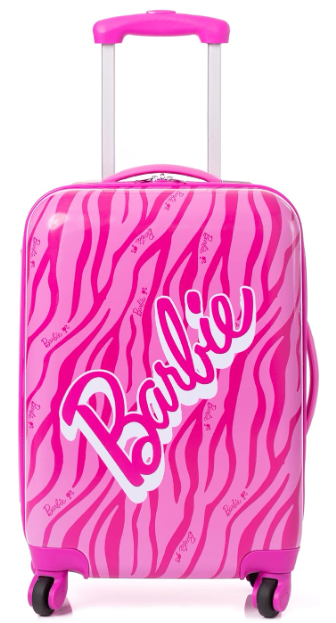 Barbie Maleta para Adultos Y Niños | Cabina Opciones Pequeña, Mediana O Grande Bolsa de Equipaje | Mujer Niñas Muñeca Rosa Logo Tapa Dura Carro De Viaje De Mano
